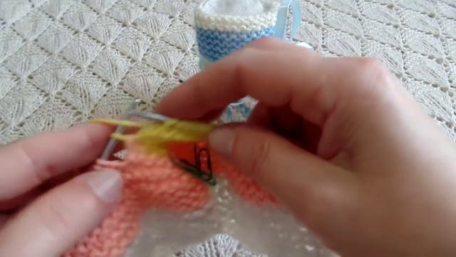 Вязание мыска пинетки спицами. Способ № 1 урок 11 смотреть онлайн