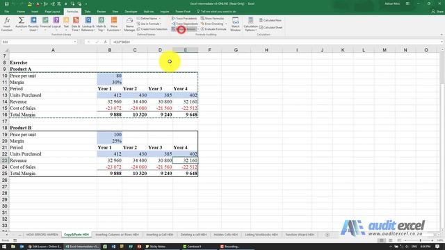 Excel formula error after Copy/ Paste смотреть онлайн