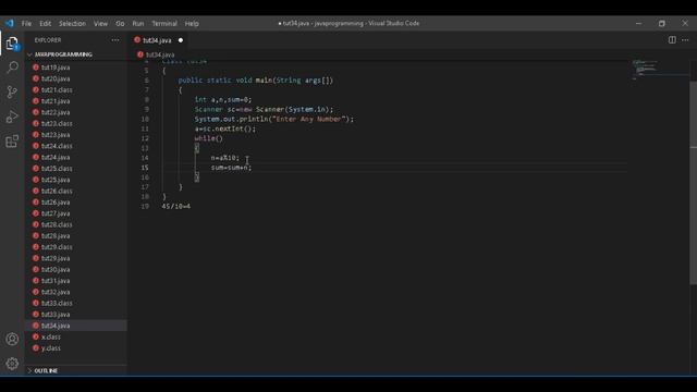 Program for sum of digits of a given number in Java||#34 смотреть онлайн