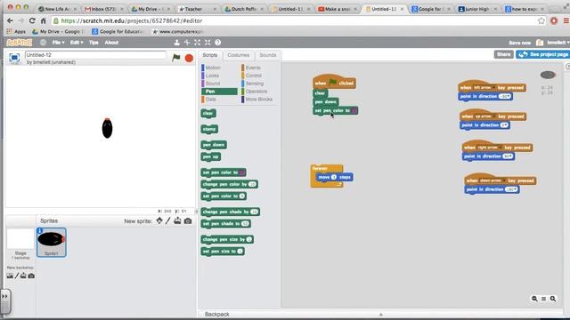 Scratch: How to Create a Snake Game: How to create a tail смотреть онлайн