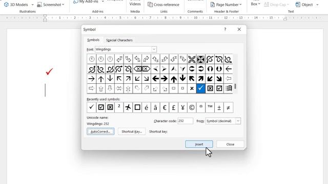 Insert Tick Symbol in Word | Tick in a Box | Character Code & Shortcut Key for Wingdings Tick смотреть онлайн
