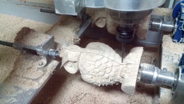 ЧПУ фрезеровка статуэтки совы смотреть онлайн