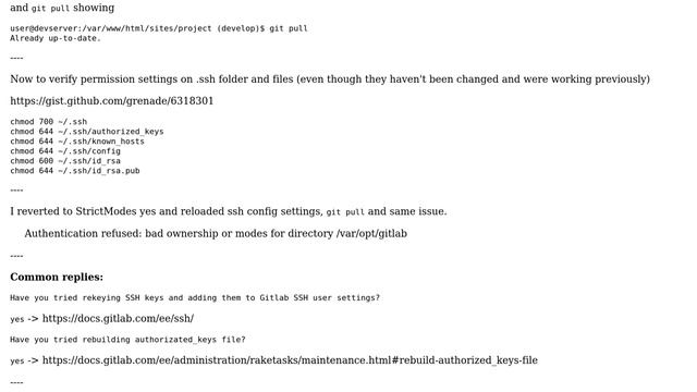 Can anyone provide insight as to why git pull not working when StrictMode yes is set after... смотреть онлайн