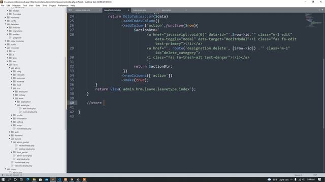 32. laravel codecanyon challenge | HRM Leave Type CRUD| Laravel Yajra DataTable CRUD Operation смотреть онлайн