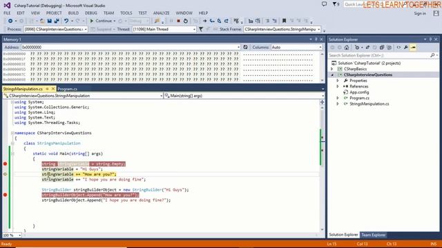 Difference between string and StringBuilder in C#? (c# interview questions) смотреть онлайн