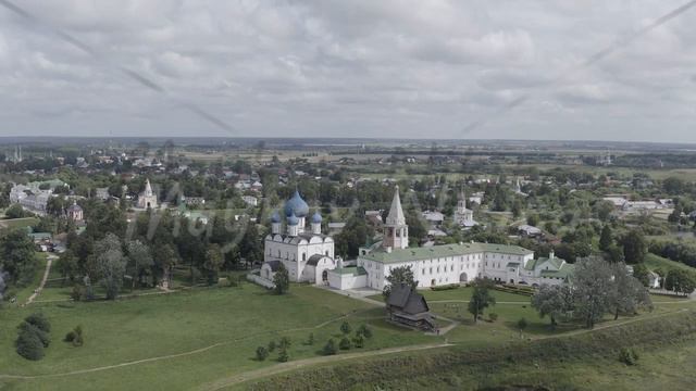 D-Log. Suzdal, Russia. Flight. The Cathedral of the Nativity of the Theotokos in Suzdal - Orthodox смотреть онлайн