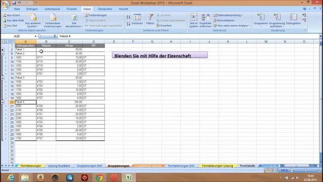 MS - Excel Gruppieren смотреть онлайн