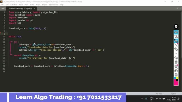Download 5 years Bahvcopy | Algo Trading | Tradehull | Details are in Description смотреть онлайн