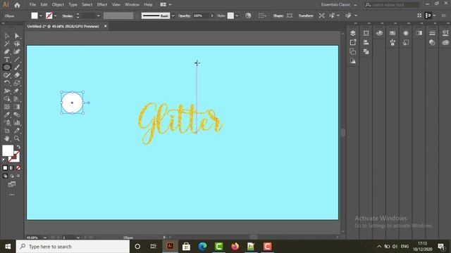 How To Make Golden Glitter Effect On Text In Illustrator смотреть онлайн