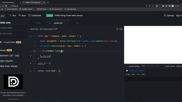 Lodash Set From Scratch | JavaScript смотреть онлайн
