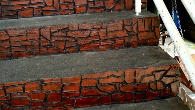 Декоративный камень из плиточного клея. Реставрация старой лестницы смотреть онлайн