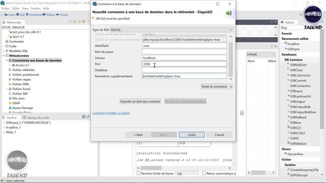 34 Création d'un connexion Base de données Mysql sur talend смотреть онлайн