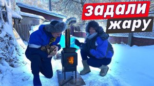 Снесли все стены! Топим печку буржуйку. Жизнь в деревне
