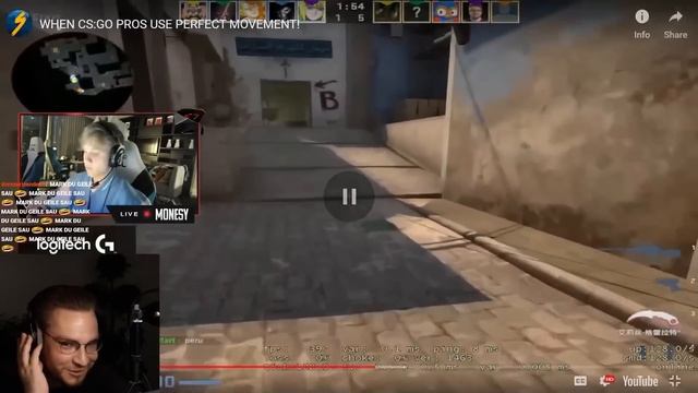 ohnepixel reacts to when CS:GO pros use perfect movement смотреть онлайн