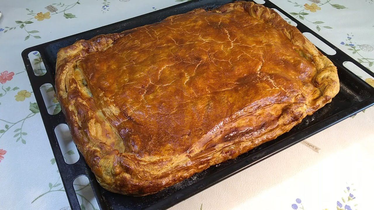 Пирог с мясом и картофелем. смотреть онлайн