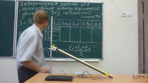 Исследование равноускоренного движения