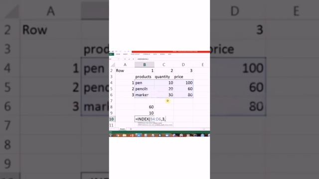 index function in excel | most important formula of excel | learn excel at home | #excel #betashort смотреть онлайн
