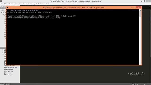 laravel - php artisan serve with custom host ip address and port (LAN) смотреть онлайн