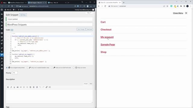 Use ChatGPT & WordPress to write the code to manage user log-in, redirects, no access to wp admin смотреть онлайн