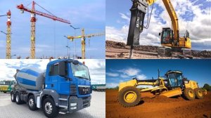 Учим строительный транспорт и спецтехнику. Обучающее видео для детей