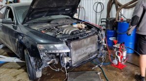 Таймлапс Замена системы кондиционера на AUDI A6 C6 3.2AUK