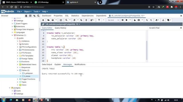 Membuat Database dan Table di Postgresql смотреть онлайн