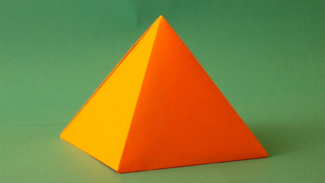 Оригами пирамида как сделать пирамиду из бумаги схема пирамида хеопса How to make Paper Pyramid смотреть онлайн