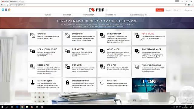 Herramienta Online Trabajar Con Archivos PDF (ILOVEPDF)