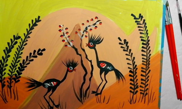 Как нарисовать сказочных птиц. смотреть онлайн