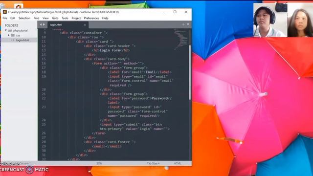 PHP and Mysql How to create login form using html and Bootstrap смотреть онлайн