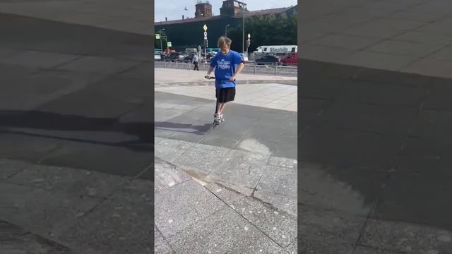 поставил новый трюк 180 на 180 #180 #трюковой самокат смотреть онлайн