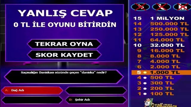 Kim Milyoner olmak ister !!! İnternet Oyunları #1 смотреть онлайн