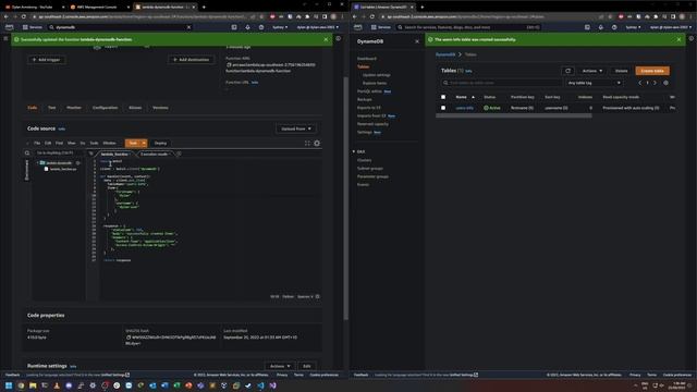 Lambda Function (Putting Data into DynamoDB - AWS). Featuring some troubleshooting! смотреть онлайн