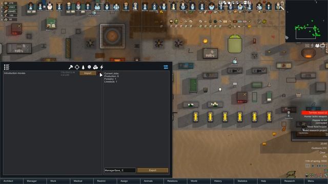 [RimWorld MOD] Colony Manager - Part 8; Import & Export смотреть онлайн