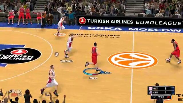 NBA 2K14/ Краткий геймплей ЦСКА-Олимпиакос смотреть онлайн