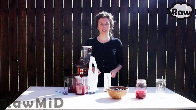 Соковыжималка шнековая RawmID dream juicer whole DJW-75 - Малина и черника смотреть онлайн
