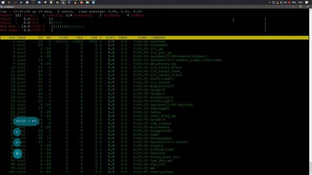 Динамический просмотр работающей системы в реальном времени [ top, htop, atop ] | Fedora 34 смотреть онлайн