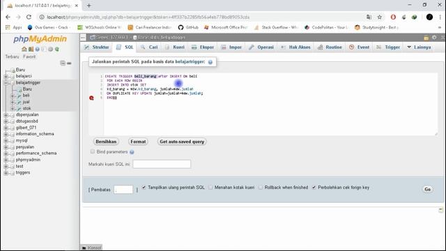 TRIGGER MYSQL смотреть онлайн