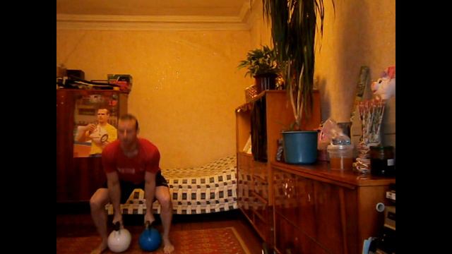 Подъем Кравченко. Гири 2х24 кг. - 11 раз.Dead muscle snatch two gira(kettlebells)24 kg. смотреть онлайн
