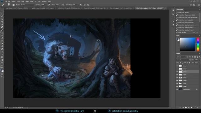 СТРИМ | Продолжаем персонажа | Photoshop| смотреть онлайн