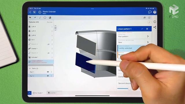 Modeling Plastic Colander on iPad | Onshape Mobile смотреть онлайн
