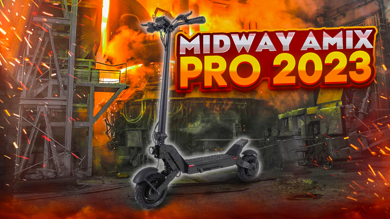 Улучшенный электросамокат MIDWAY AMIX PRO 2023, обзор тест-драйв. смотреть онлайн