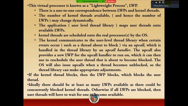 University Lecture Operating System (Threading Issues & Process Scheduling) By: Mr. Bahar Hussain смотреть онлайн