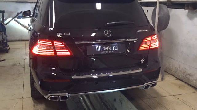 Тюнинг выхлопной системы Mercedes ML63 AMG в кузове W166 смотреть онлайн