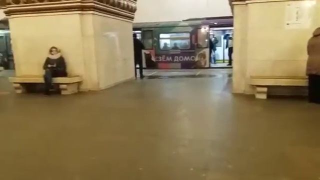 (во второй раз) поезд Хвосты и лапки на станции Киевская Арбатско - покровской линии смотреть онлайн