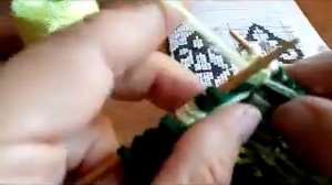 Носки с жаккардовым орнаментом на двух спицах