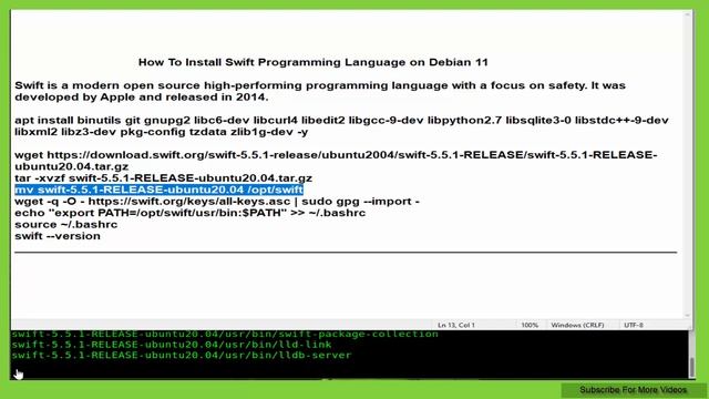 Debian 11- Installing Swift Programming Language смотреть онлайн