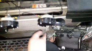 Sportage 3. Установка "Волговских" сигналов.  Установка переднего бампера на место. Часть 2.