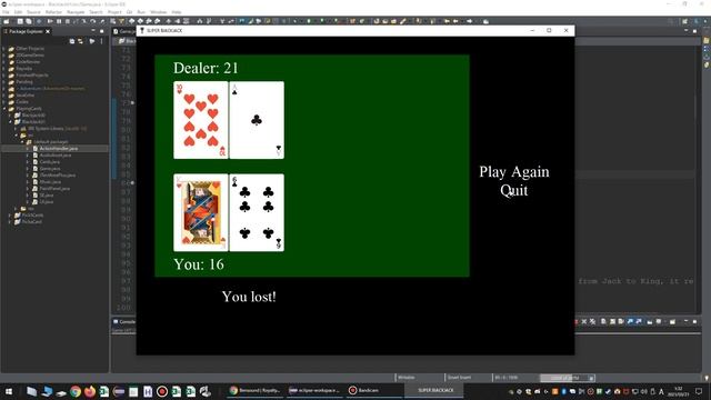 [Java] Blackjack with source code смотреть онлайн