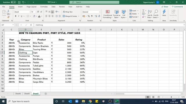 How to Change Font, Font Style,Color & Font Size in Excel смотреть онлайн